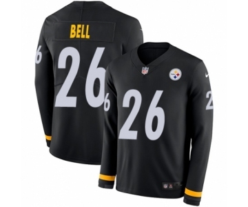 Men's Nike Pittsburgh Steelers #26 Le'Veon Bell Limited Black Therma Long Sleeve NFL Jersey