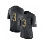 Men's Nike Pittsburgh Steelers #3 Landry Jones Limited Black 2016 Salute to Service NFL Jersey