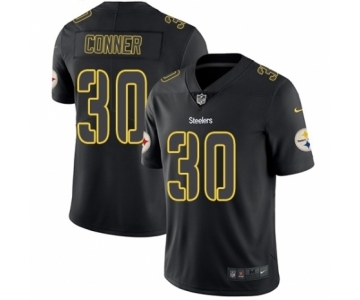 Men's Nike Pittsburgh Steelers #30 James Conner Limited Black Rush Impact NFL Jersey