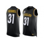 Men's Nike Pittsburgh Steelers #31 Ross Cockrell Limited Black Player Name & Number Tank Top NFL Jersey