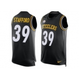 Men's Nike Pittsburgh Steelers #39 Daimion Stafford Limited Black Player Name & Number Tank Top NFL Jersey