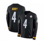 Men's Nike Pittsburgh Steelers #4 Jordan Berry Limited Black Therma Long Sleeve NFL Jersey