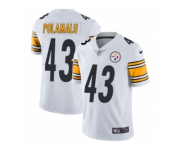 Men's Nike Pittsburgh Steelers #43 Troy Polamalu Vapor Untouchable Limited White NFL Jersey