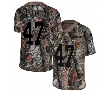 Men's Nike Pittsburgh Steelers #47 Mel Blount Camo Rush Realtree Limited NFL Jersey