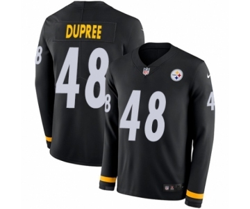 Men's Nike Pittsburgh Steelers #48 Bud Dupree Limited Black Therma Long Sleeve NFL Jersey