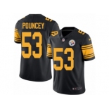 Men's Nike Pittsburgh Steelers #53 Maurkice Pouncey Limited Black Rush NFL Jersey