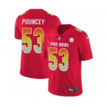 Men's Nike Pittsburgh Steelers #53 Maurkice Pouncey Limited Red AFC 2019 Pro Bowl NFL Jersey