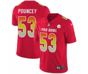 Men's Nike Pittsburgh Steelers #53 Maurkice Pouncey Limited Red AFC 2019 Pro Bowl NFL Jersey