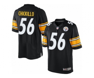 Men's Nike Pittsburgh Steelers #56 Anthony Chickillo Limited Black Team Color NFL Jersey