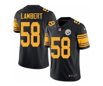 Men's Nike Pittsburgh Steelers #58 Jack Lambert Limited Black Rush NFL Jersey