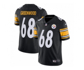 Men's Nike Pittsburgh Steelers #68 L.C. Greenwood Vapor Untouchable Limited Black Team Color NFL Jersey