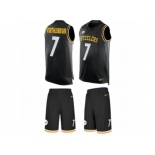 Men's Nike Pittsburgh Steelers #7 Ben Roethlisberger Limited Black Tank Top Suit NFL Jersey