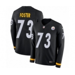 Men's Nike Pittsburgh Steelers #73 Ramon Foster Limited Black Therma Long Sleeve NFL Jersey