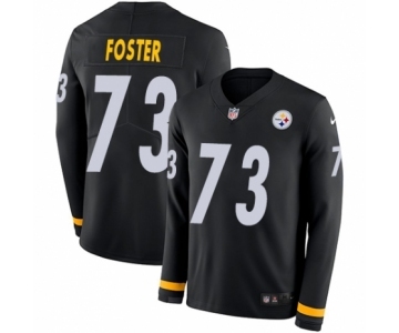 Men's Nike Pittsburgh Steelers #73 Ramon Foster Limited Black Therma Long Sleeve NFL Jersey