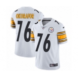 Men's Nike Pittsburgh Steelers #76 Chukwuma Okorafor White Vapor Untouchable Limited Player NFL Jersey