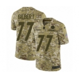 Men's Nike Pittsburgh Steelers #77 Marcus Gilbert Limited Camo 2018 Salute to Service NFL Jersey