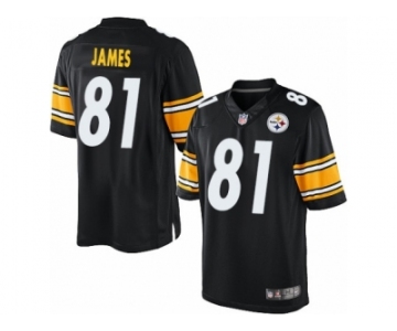 Men's Nike Pittsburgh Steelers #81 Jesse James Limited Black Team Color NFL Jersey