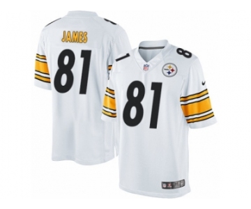 Men's Nike Pittsburgh Steelers #81 Jesse James Limited White NFL Jersey