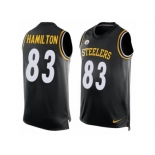 Men's Nike Pittsburgh Steelers #83 Cobi Hamilton Limited Black Player Name & Number Tank Top NFL Jersey