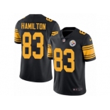 Men's Nike Pittsburgh Steelers #83 Cobi Hamilton Limited Black Rush NFL Jersey