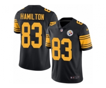 Men's Nike Pittsburgh Steelers #83 Cobi Hamilton Limited Black Rush NFL Jersey