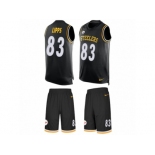 Men's Nike Pittsburgh Steelers #83 Louis Lipps Limited Black Tank Top Suit NFL Jersey