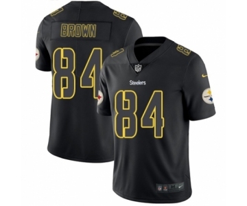 Men's Nike Pittsburgh Steelers #84 Antonio Brown Limited Black Rush Impact NFL Jersey