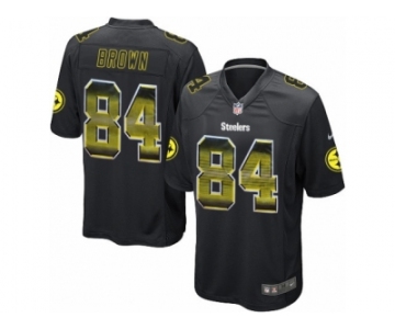 Men's Nike Pittsburgh Steelers #84 Antonio Brown Limited Black Strobe NFL Jersey