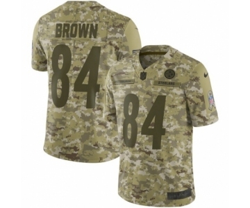 Men's Nike Pittsburgh Steelers #84 Antonio Brown Limited Camo 2018 Salute to Service NFL Jersey