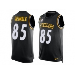 Men's Nike Pittsburgh Steelers #85 Xavier Grimble Limited Black Player Name & Number Tank Top NFL Jersey