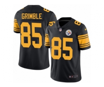 Men's Nike Pittsburgh Steelers #85 Xavier Grimble Limited Black Rush NFL Jersey