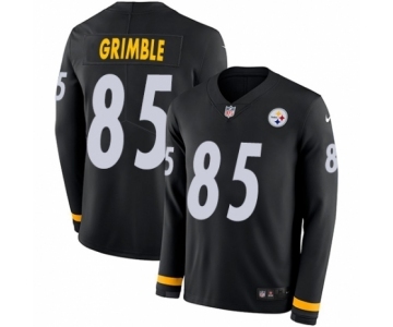 Men's Nike Pittsburgh Steelers #85 Xavier Grimble Limited Black Therma Long Sleeve NFL Jersey