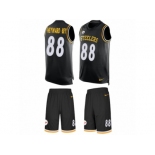 Men's Nike Pittsburgh Steelers #88 Darrius Heyward-Bey Limited Black Tank Top Suit NFL Jersey