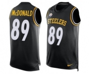 Men's Nike Pittsburgh Steelers #89 Vance McDonald Limited Black Player Name & Number Tank Top NFL Jersey