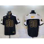 Men's Nike Pittsburgh Steelers #90 T. J. Watt Black Team Color Stitched NFL Vapor Untouchable Limited Jersey