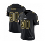 Men's Nike Pittsburgh Steelers #90 T. J. Watt Limited Black Rush Impact NFL Jersey