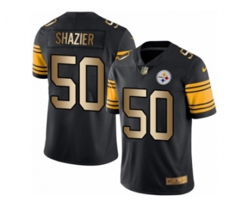 Men's Nike Steelers #50 Ryan Shazier Black Stitched NFL Limited Gold Rush Jersey