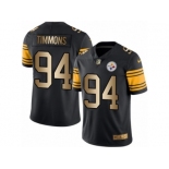 Men's Nike Steelers #94 Lawrence Timmons Black Stitched NFL Limited Gold Rush Jersey