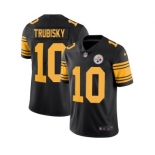 Men's Pittsburgh Steelers #10 Mitchell Trubisky Black Color Rush Limited Stitched Jersey