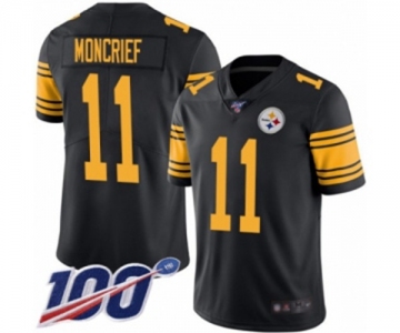 Men's Pittsburgh Steelers #11 Donte Moncrief Limited Black Rush Vapor Untouchable 100th Season Football Jersey