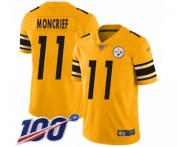 Men's Pittsburgh Steelers #11 Donte Moncrief Limited Gold Inverted Legend 100th Season Football Jersey