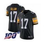 Men's Pittsburgh Steelers #17 Joe Gilliam Black Alternate Vapor Untouchable Limited Player 100th Season Football Jersey