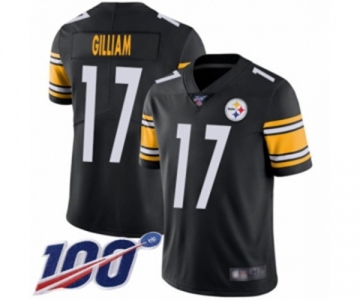 Men's Pittsburgh Steelers #17 Joe Gilliam Black Team Color Vapor Untouchable Limited Player 100th Season Football Jersey