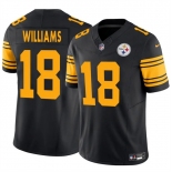 Men's Pittsburgh Steelers #18 Mike Williams Black 2024 F.U.S.E. Color Rush Limited Stitched Jersey