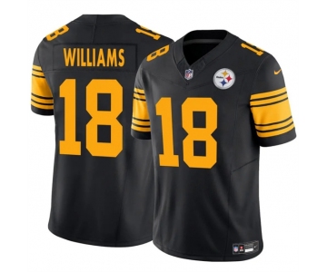 Men's Pittsburgh Steelers #18 Mike Williams Black 2024 F.U.S.E. Color Rush Limited Stitched Jersey