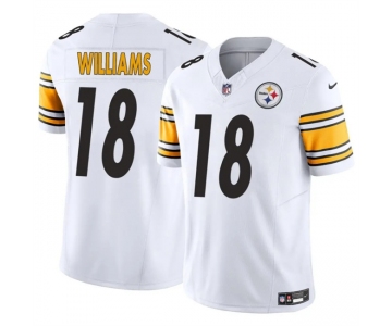 Men's Pittsburgh Steelers #18 Mike Williams White 2024 F.U.S.E. Vapor Untouchable Limited Stitched Jersey