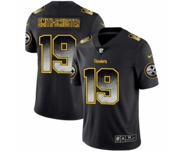 Men's Pittsburgh Steelers #19 JuJu Smith-Schuster Black Smoke Fashion Limited Jersey