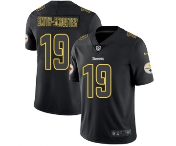 Men's Pittsburgh Steelers #19 JuJu Smith-Schuster Limited Black Rush Impact Football Jersey