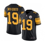 Men's Pittsburgh Steelers #19 JuJu Smith-Schuster Limited Black Rush Vapor Untouchable Football Jersey