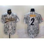 Men's Pittsburgh Steelers #2 Justin Fields 2024 Arctic Camo Salute To Service Stitched Baseball Jersey